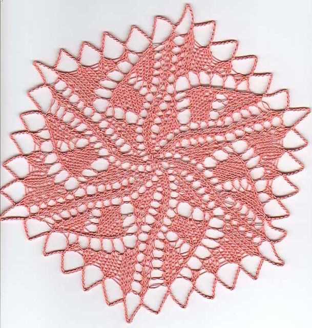 2 needle knitted doily patterns