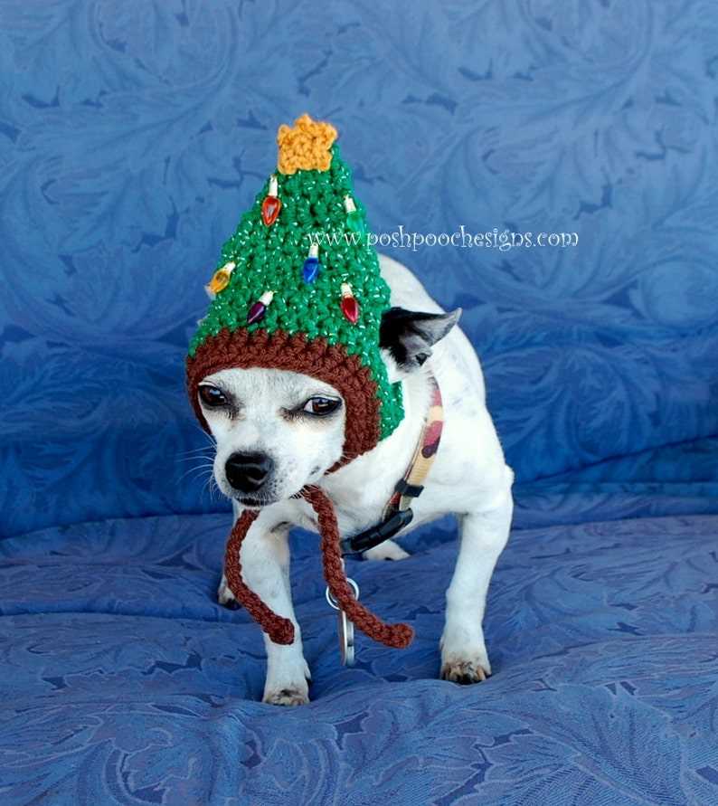 Christmas dog hat knitting pattern