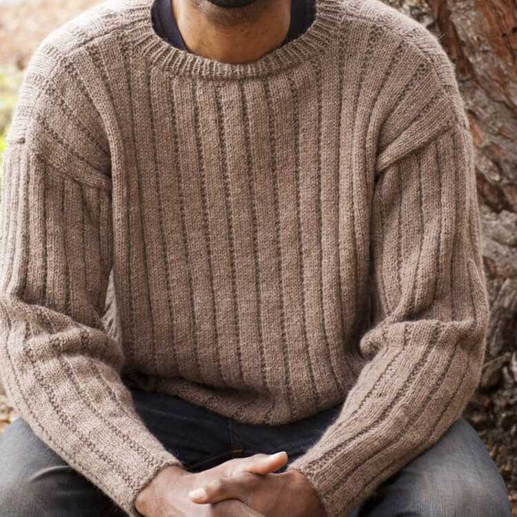 Men's fisherman rib knit sweater pattern free