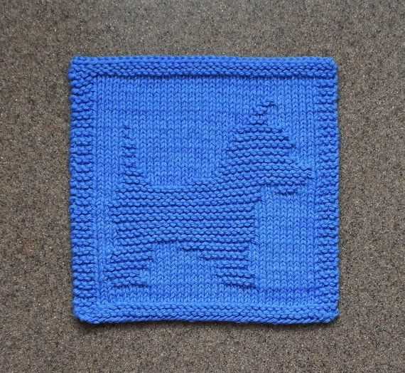 Knitted cotton dishcloth pattern