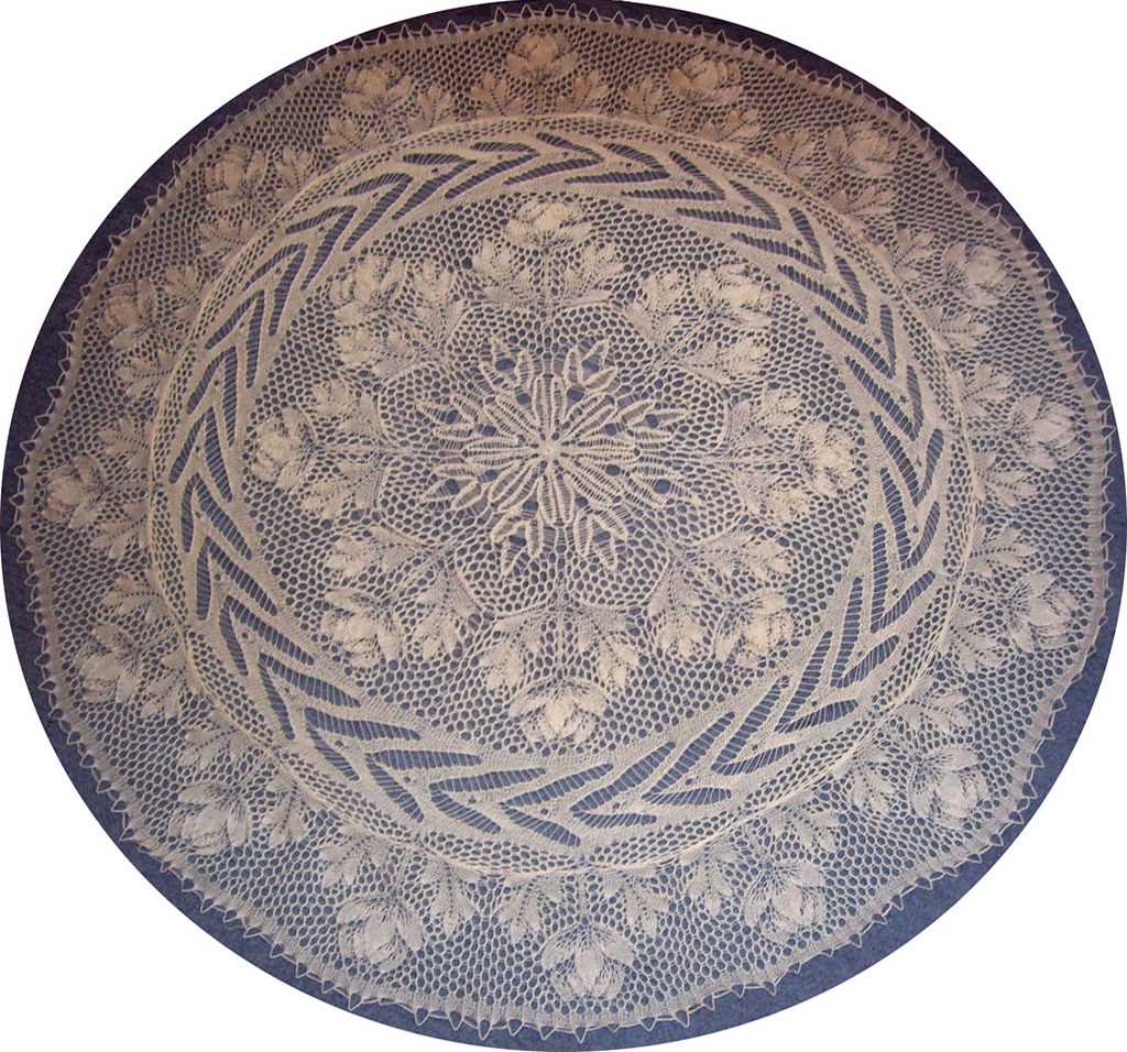 Lace knitting patterns in the round