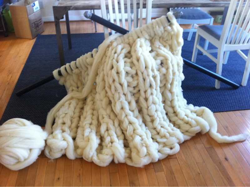 Huge knit blanket pattern