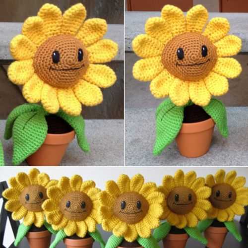 Knitting pattern sunflower
