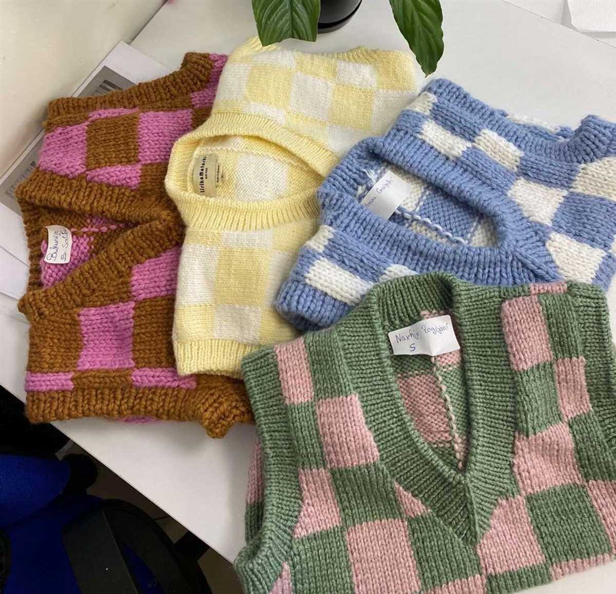 Buffalo check knitting pattern