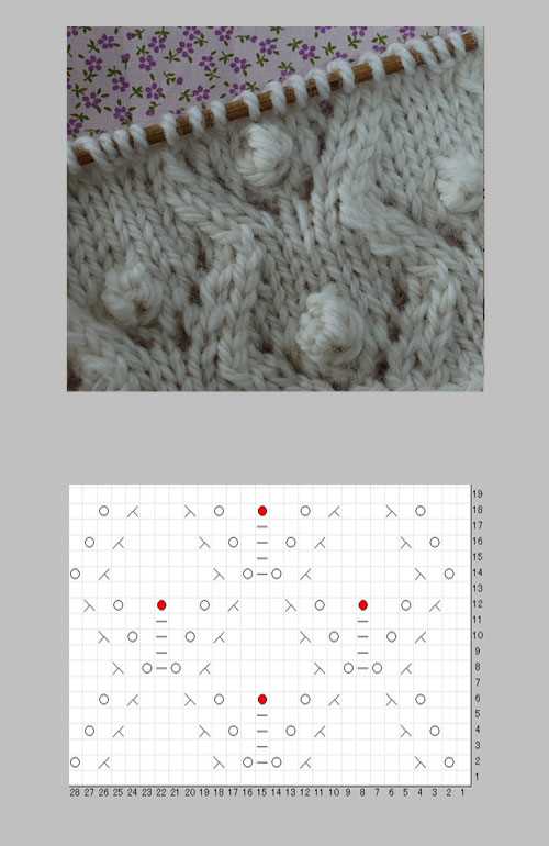 Lace diamond knitting pattern