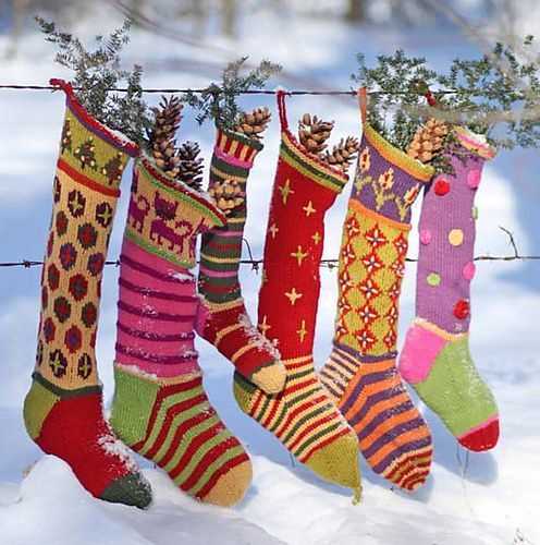 Simple knit christmas stocking pattern