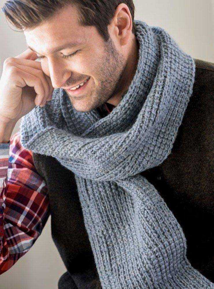 Men's knit scarf pattern