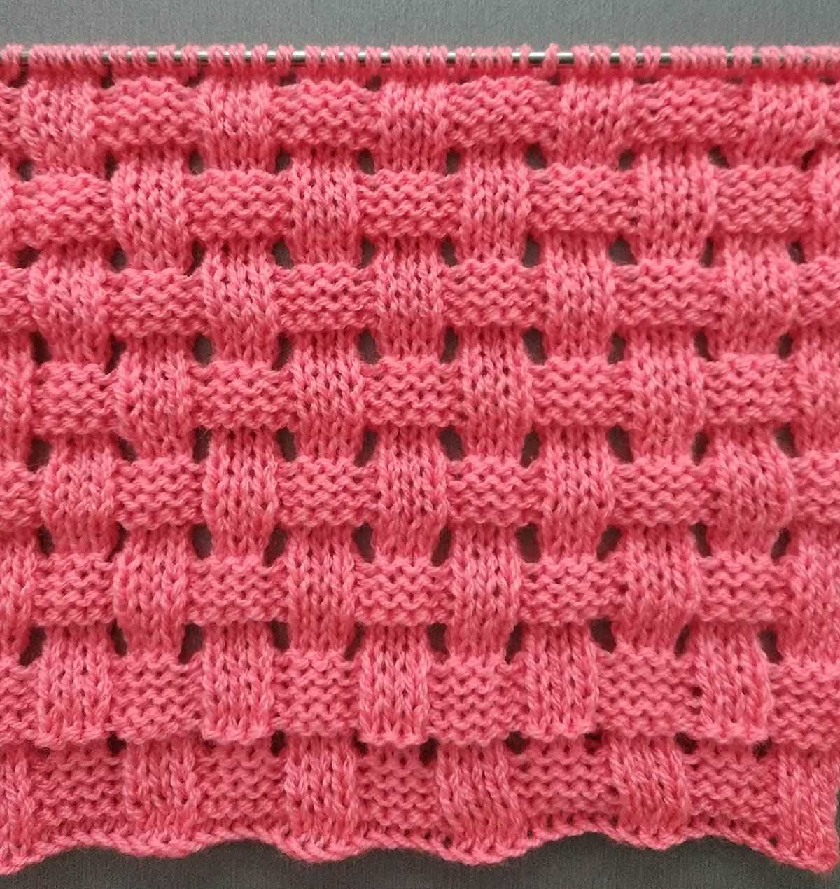 Waffle knit scarf pattern