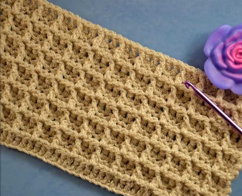 Waffle knit scarf pattern