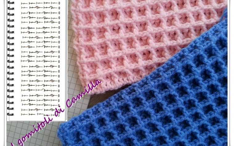 Waffle knit scarf pattern