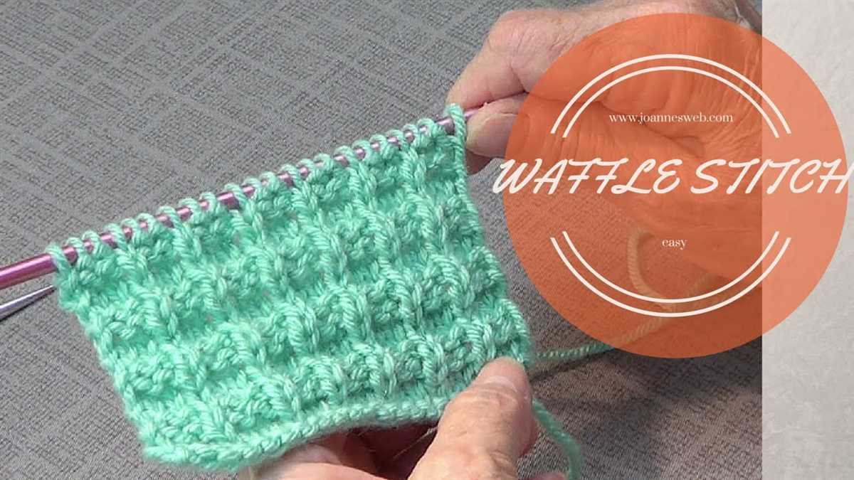 Waffle knit scarf pattern