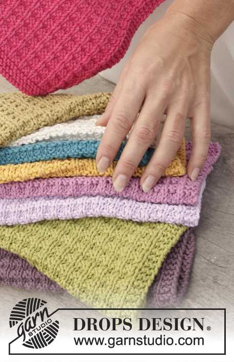 Waffle pattern knit dishcloth