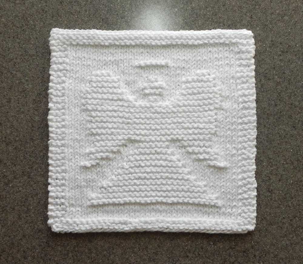 Free knitted angel dishcloth pattern
