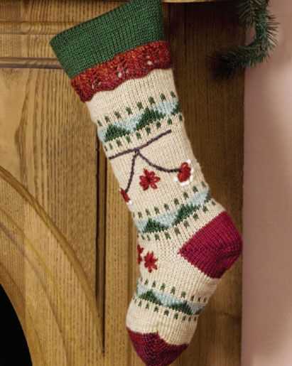 Free patterns for hand knit christmas stockings