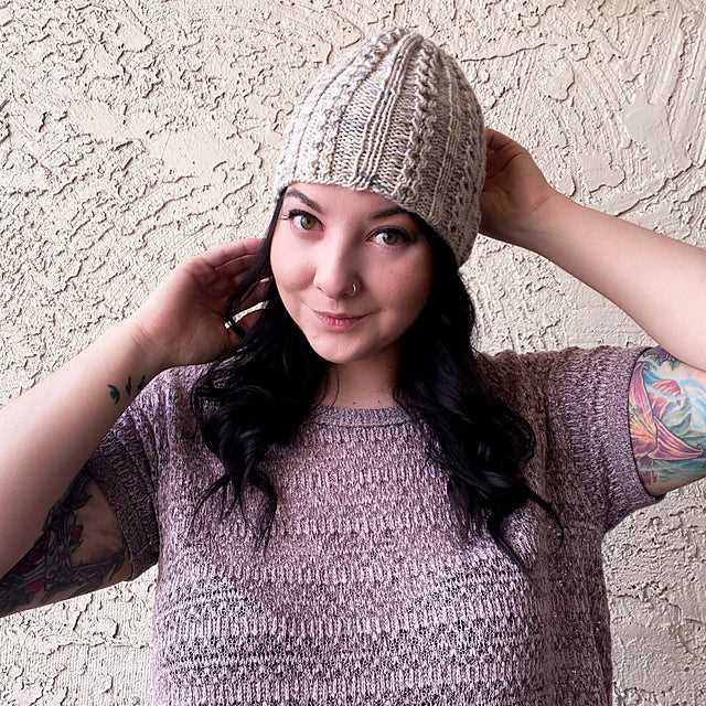 Simple cable knit hat pattern