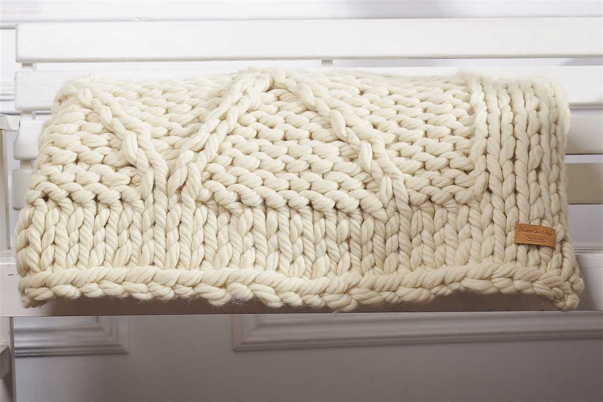 Bulky knit throw pattern