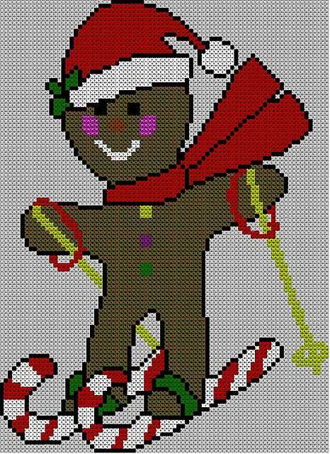 Gingerbread man jumper knitting pattern