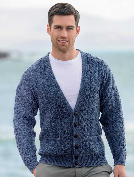 Men's v-neck sweater knitting pattern