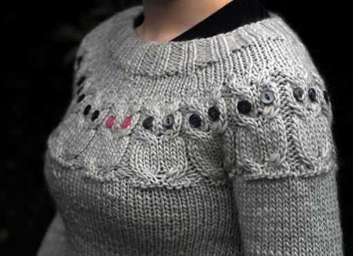 Owl knit sweater pattern