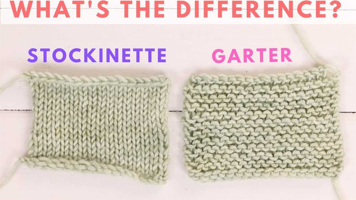 What is garter stitch in a knitting pattern