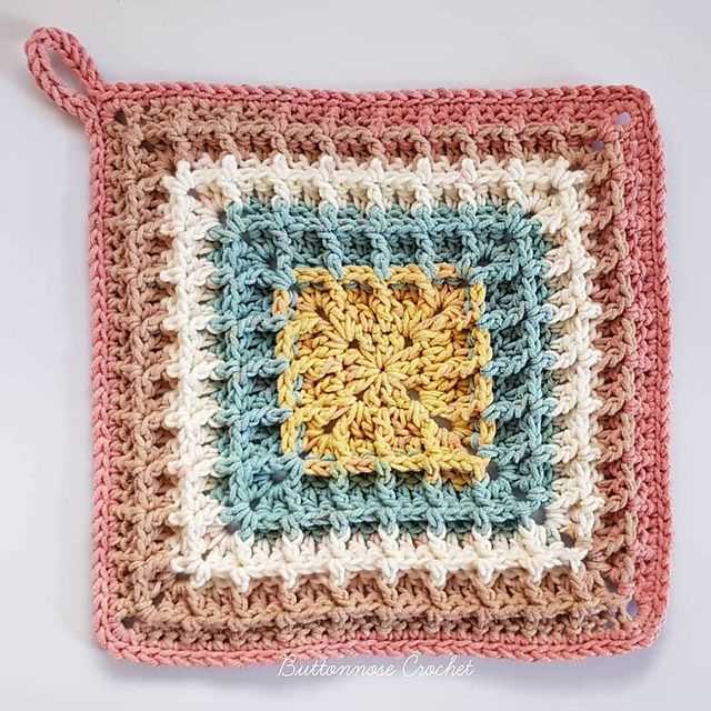 Waffle dishcloth knitting pattern