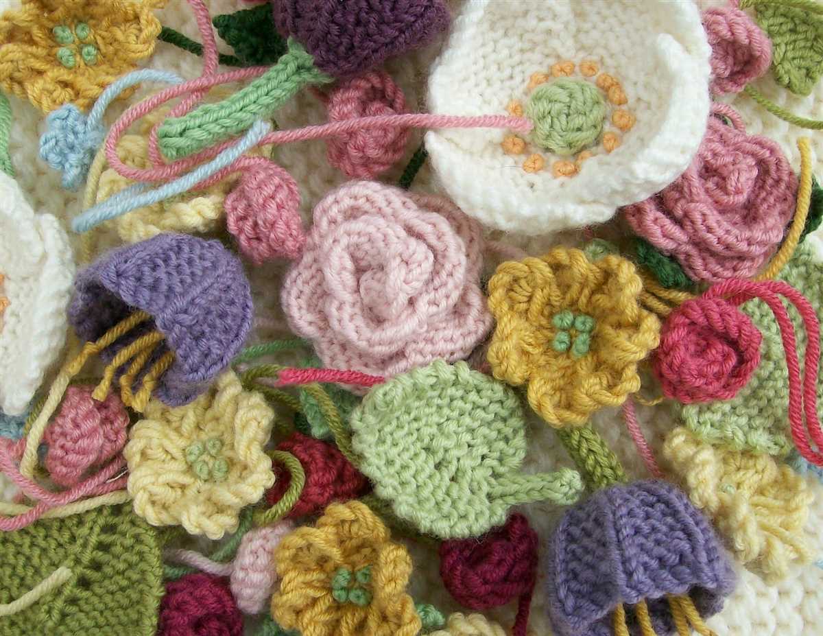 Knit flowers pattern
