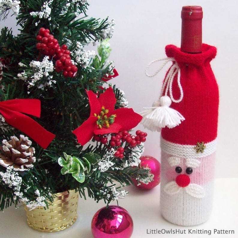 Wine bottle knitted covers patterns