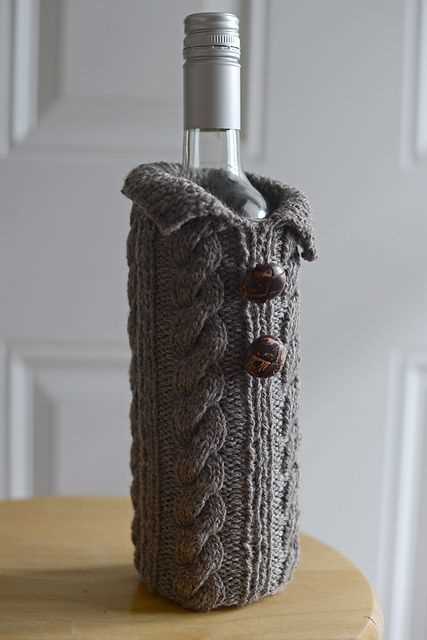 Wine bottle knitted covers patterns