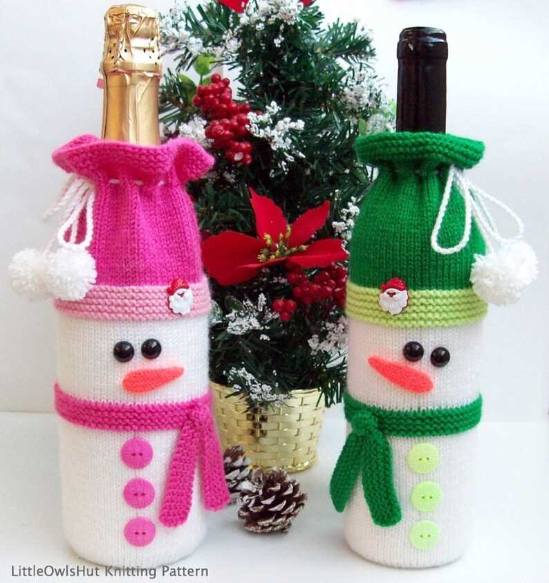 Wine bottle knitted covers patterns