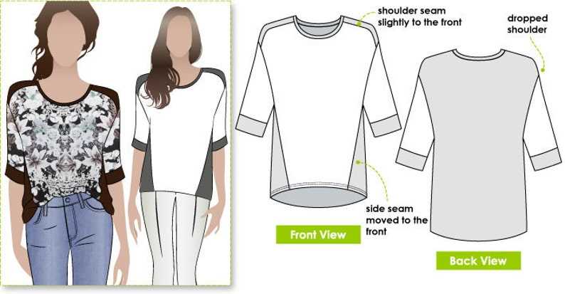 One shoulder knit top pattern