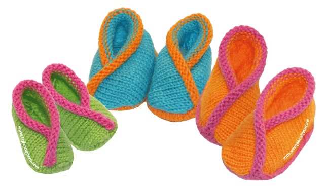 Kimono booties knitting pattern