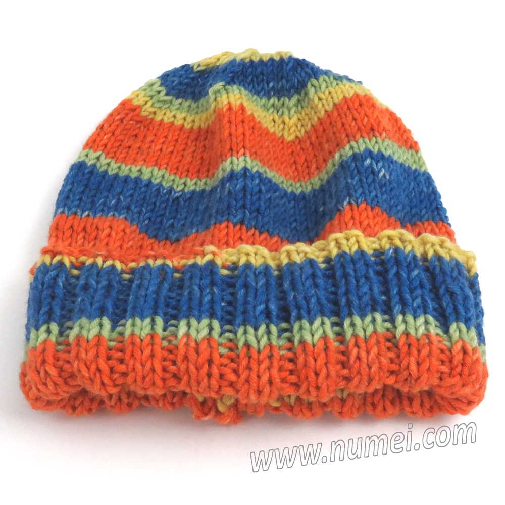 Pattern for knitted hat with circular needles