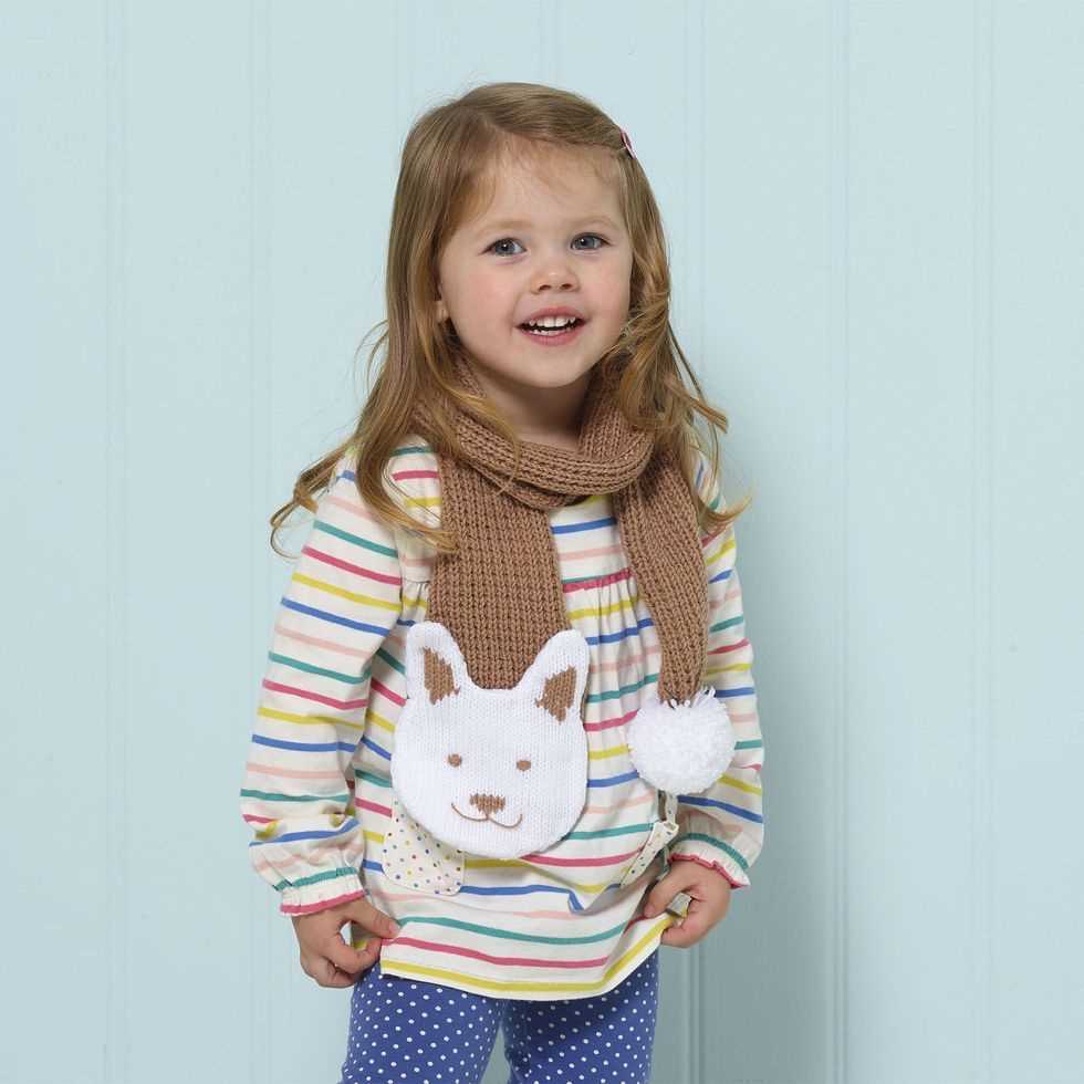 Free knitted scarf pattern for child