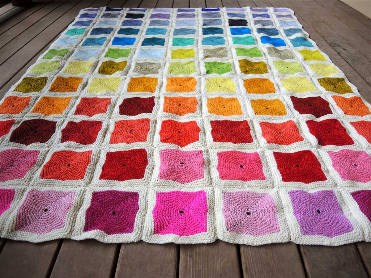 Knitted block blanket pattern