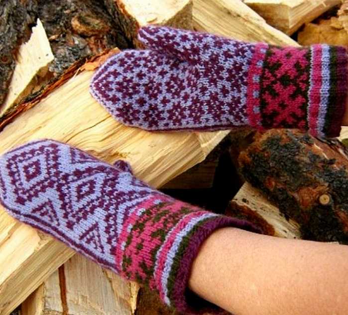 Women's mittens knitting pattern