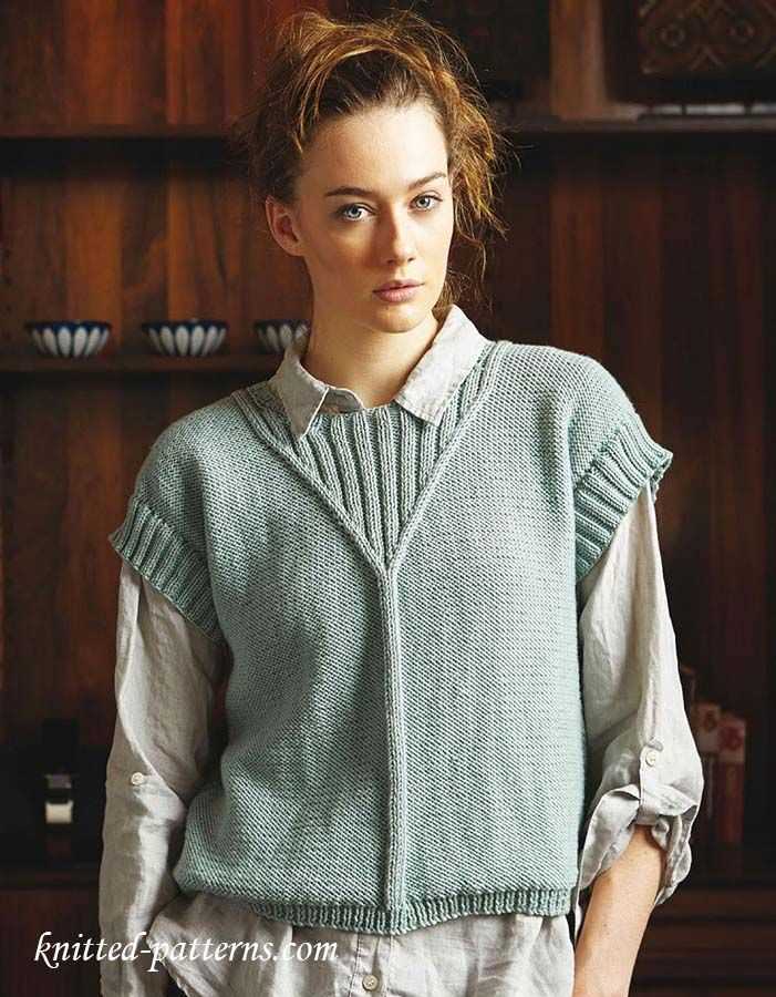 Womens sweater vest knitting pattern