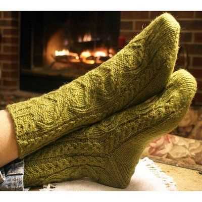 Worsted weight knit sock pattern