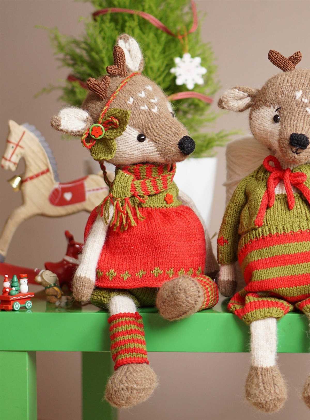 Knit reindeer pattern