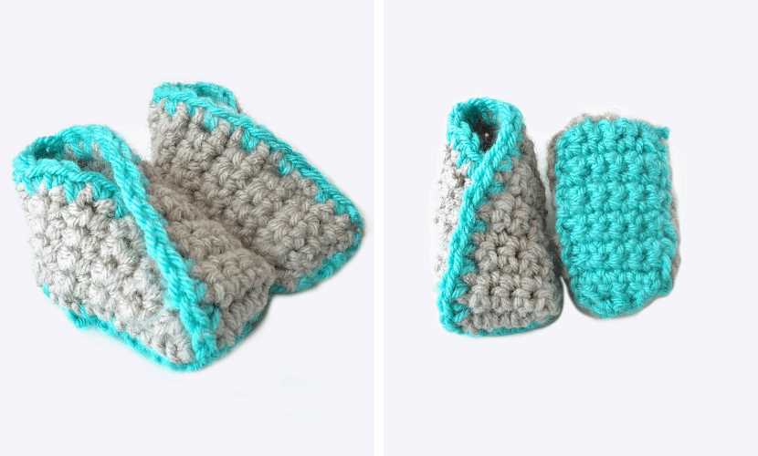 Kimono booties knitting pattern