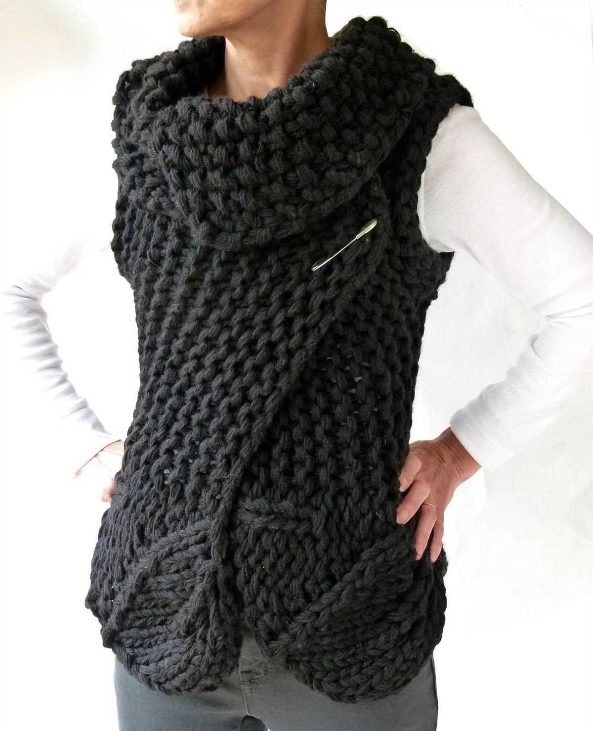 Wrap vest knitting pattern
