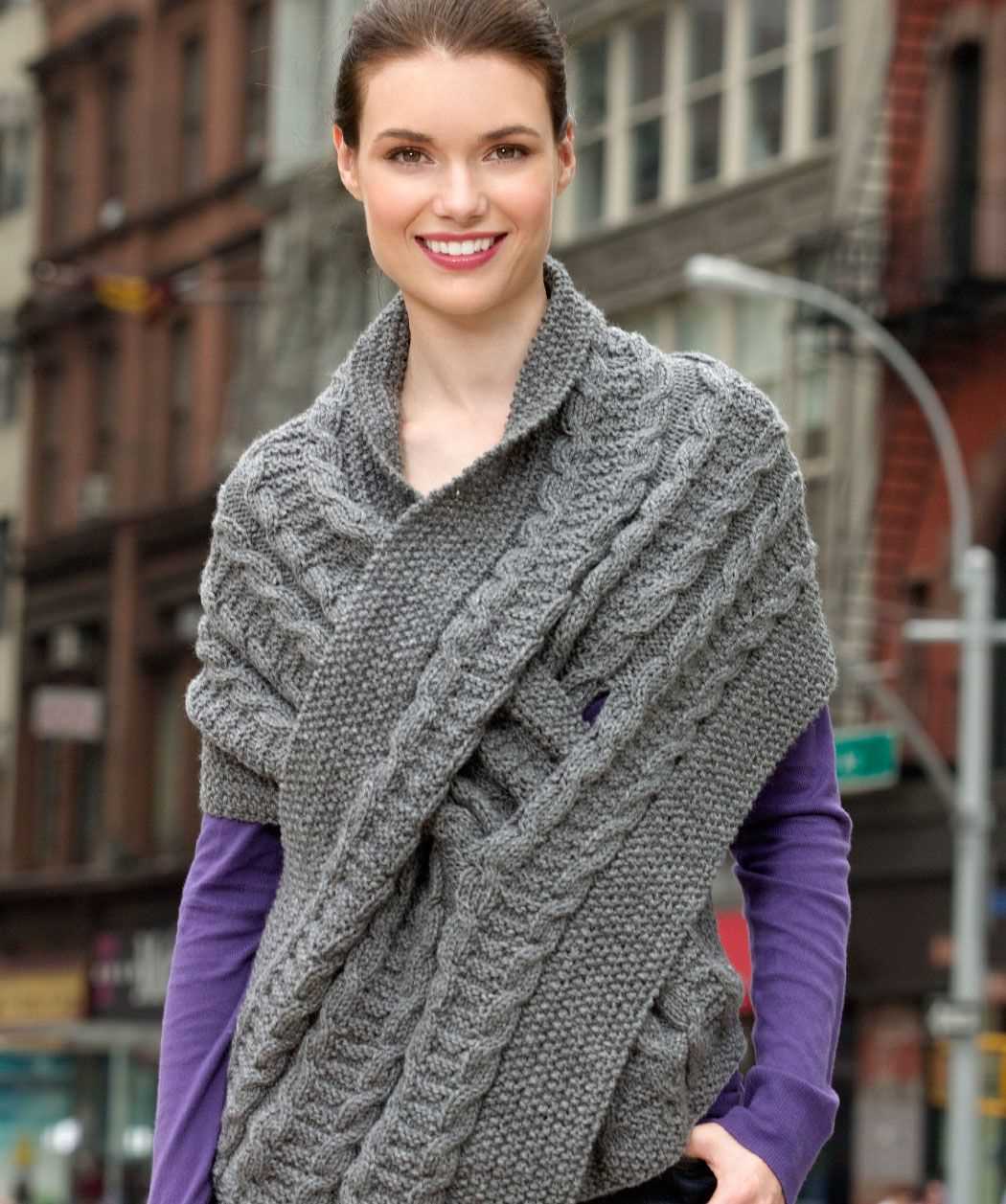 Wrap sweater knitting pattern