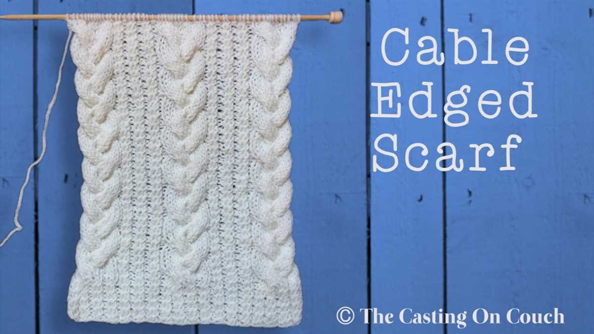 Chunky cable scarf knitting pattern