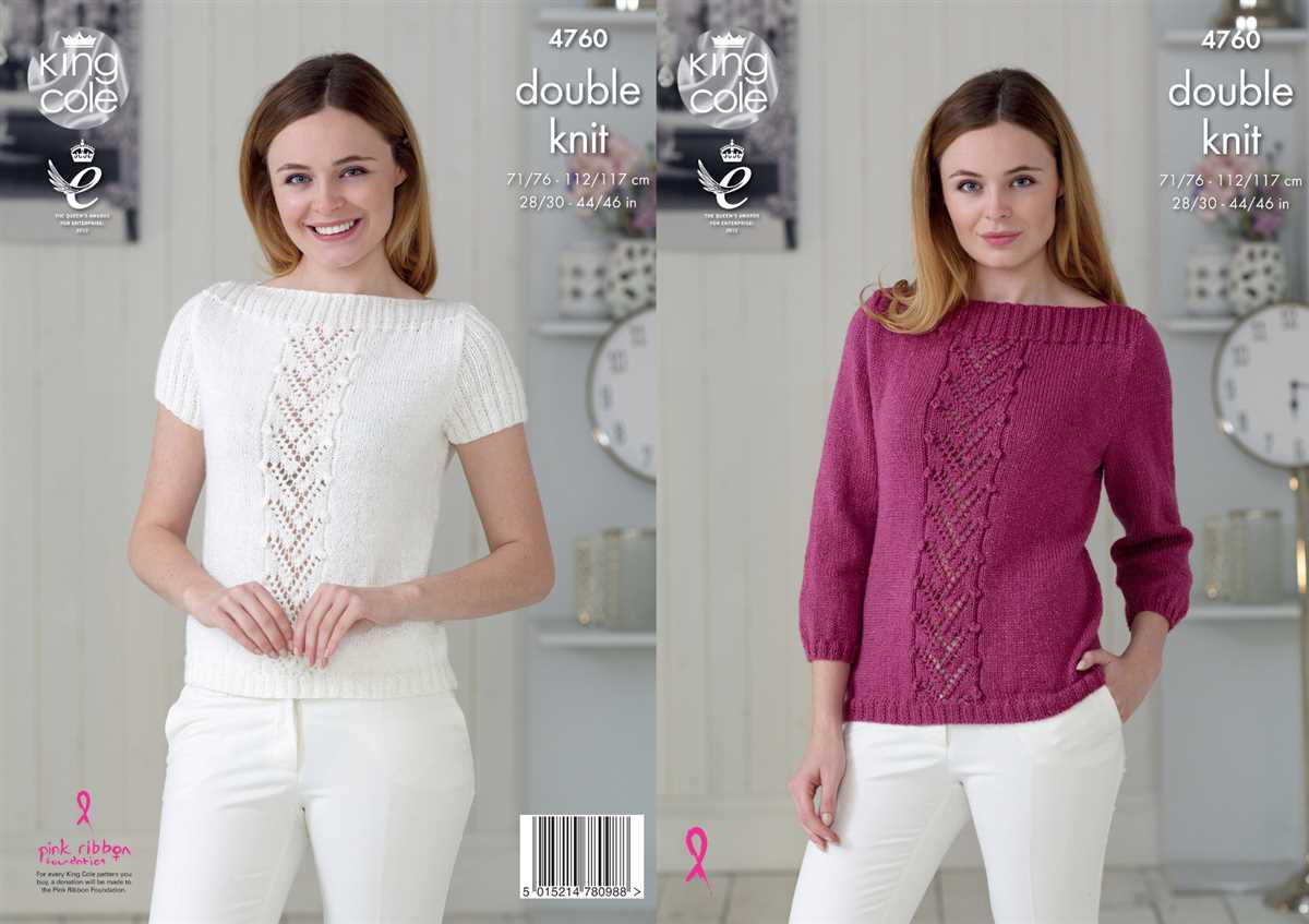 Free knitting patterns ladies jumpers double knit uk