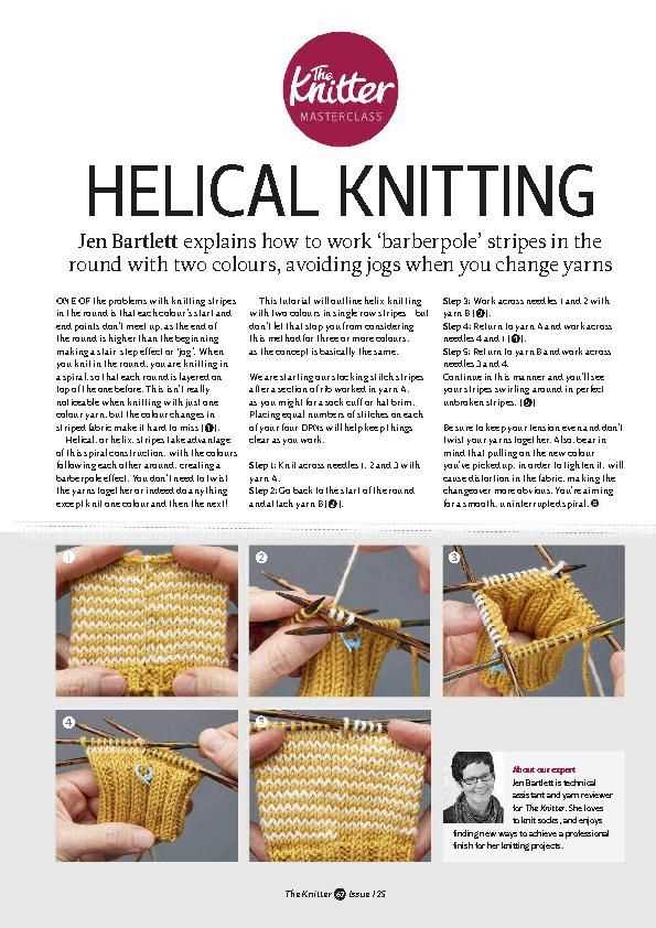 Helix knitting patterns