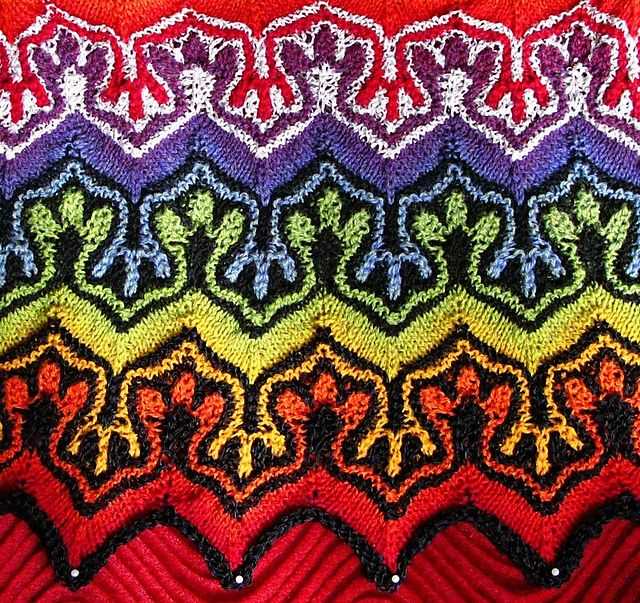 Paw print scarf knitting pattern