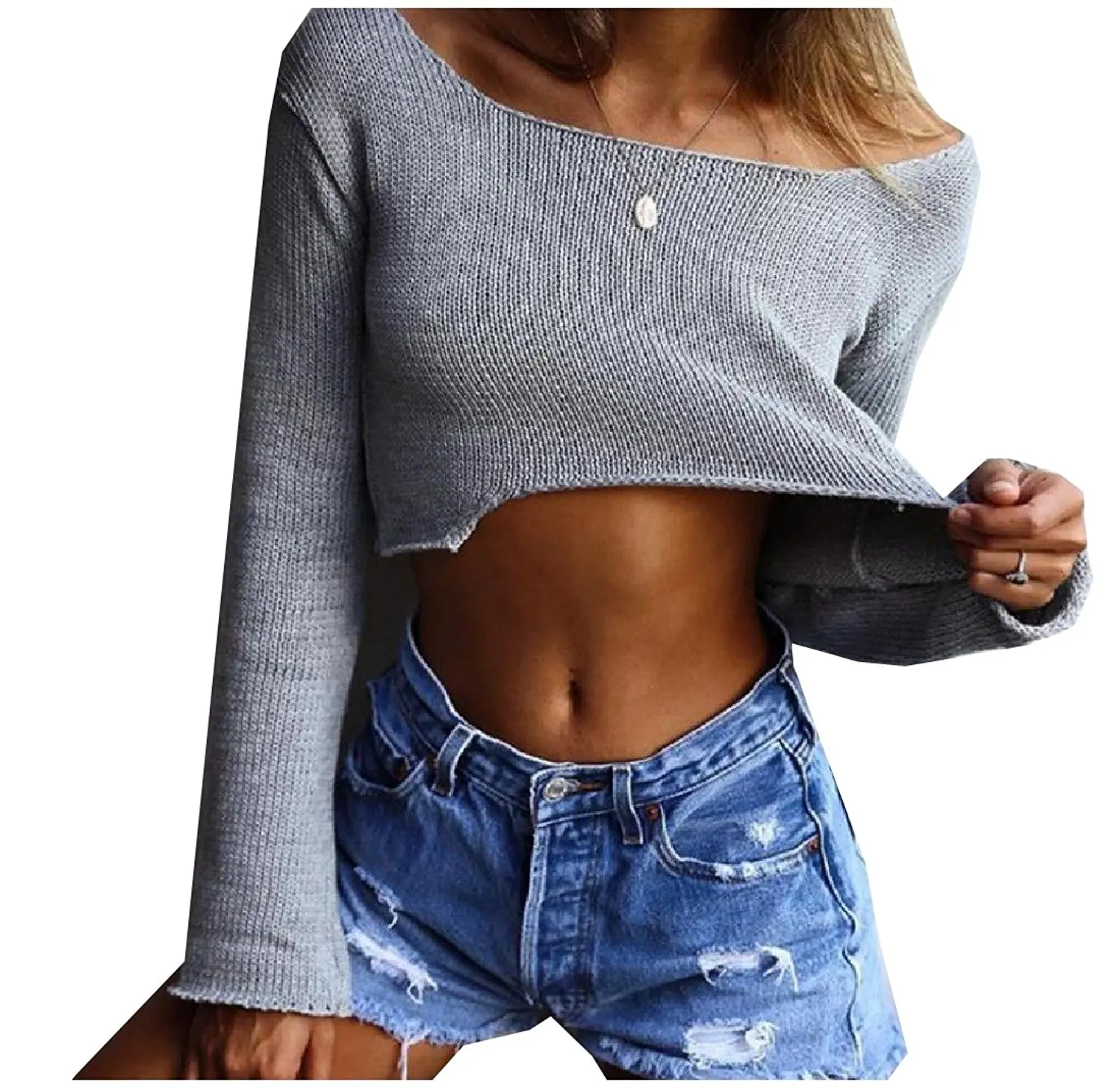 Long sleeve crop top knitting pattern
