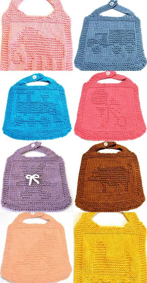 Knitted bib pattern