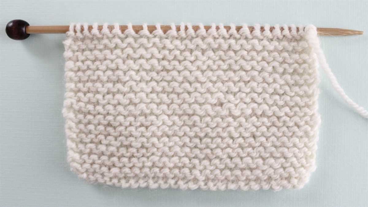 Knit stitch 50 knit + purl patterns