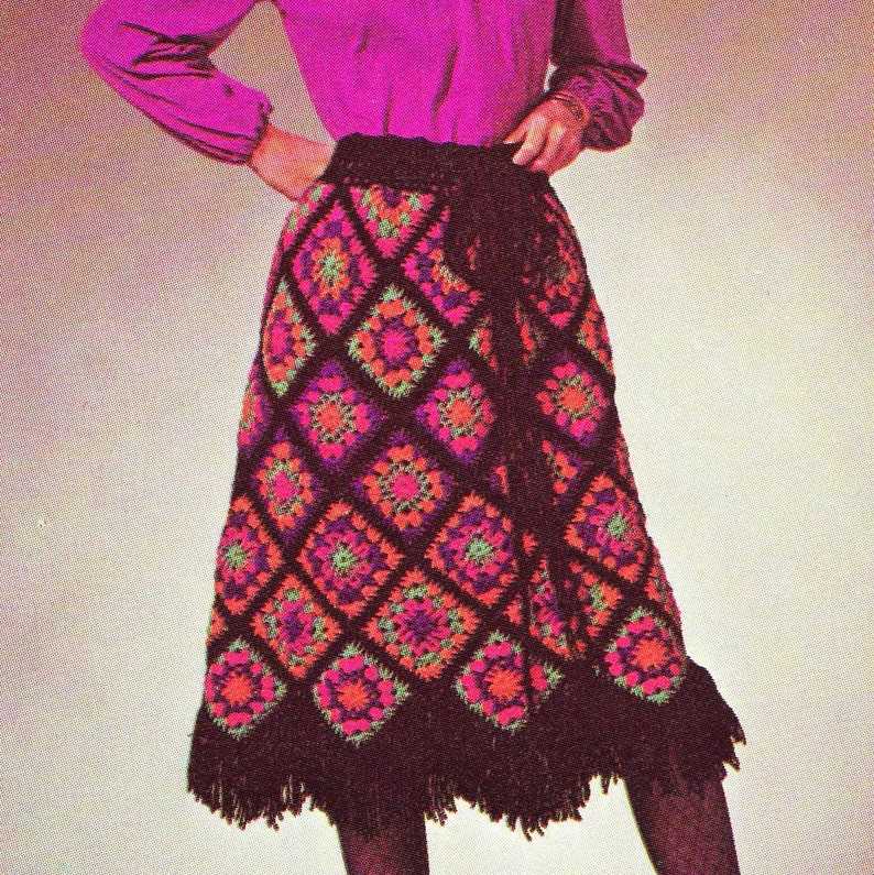 Vintage knit skirt pattern