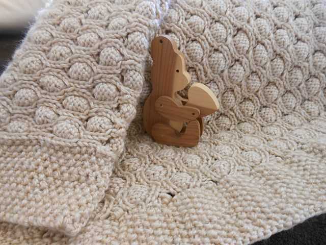 Popcorn blanket knitting pattern